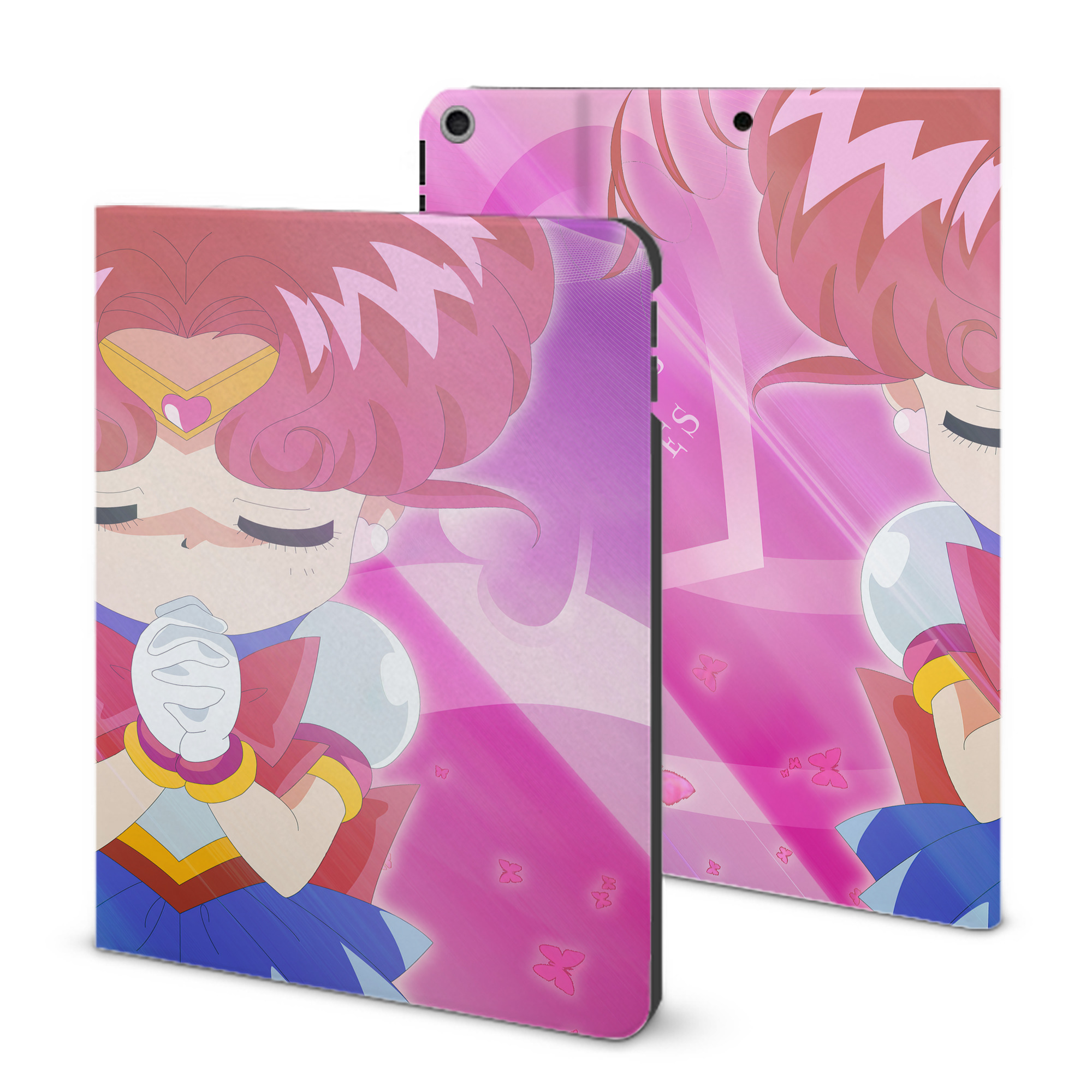 （画像用） 美少女戦士セーラームーン Sailor Moon IPad ケース ブック型 PUレザー TPU 耐衝撃 軽量 薄型 ペン収納なし 全面保護 IPad 各モデル対応